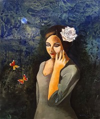 Kausar Bhatti, 24 x 30 Inch, Acrylic on Canvas, Figurative Painting, AC-KSR-009